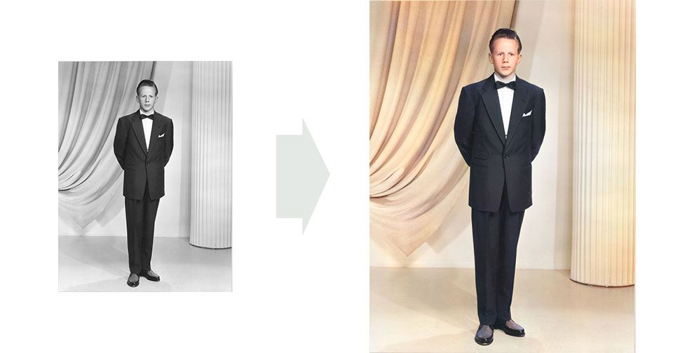 Gamle konfirmasjon eller bryllup bilder blir som nye